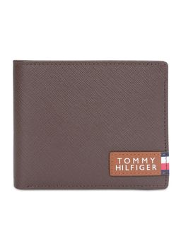 Tommy Hilfiger - Brant Men Leather Global Coin Wallet - Brown, No. of Card Slot : 4