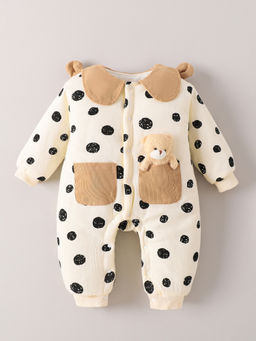 Hopscotch - Polka Dot Applique Romper with Doll
