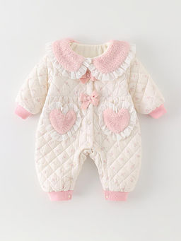 Hopscotch - Heart Applique Ruffled Romper