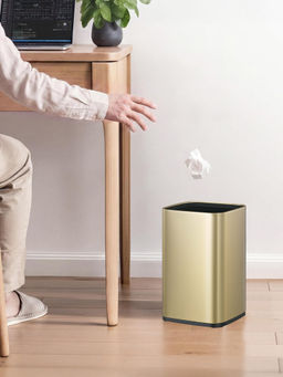 OBSESSIONS - Champagne Gold Fingerprint Resistant Square Open Bin (7 Litre)