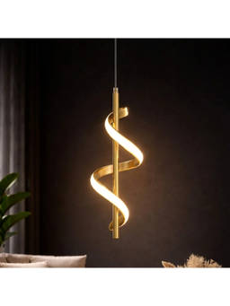 DecorativeRay - White Spiral Led Sculptural Warm Ambient Luxury Pendant Hanging Light