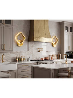 DecorativeRay - Gold Crystal Led Luxury Ambient Wall Lights (Pack Of 2)