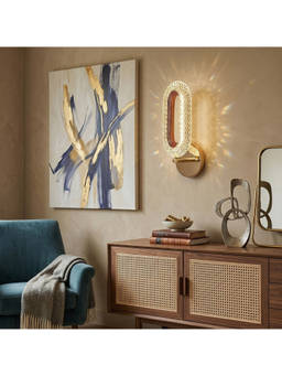 DecorativeRay - Gold Crystal Oval Led Luxury Ambient Decorative Wall Light