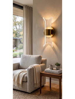 DecorativeRay - White Dual Panel Pattern Led Luxury Ambient Decorative Wall Light