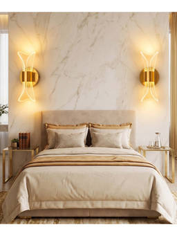 DecorativeRay - Transparent Dual Panel Curved Led Luxury Ambient Decorative Wall Lights (Pack Of 2)