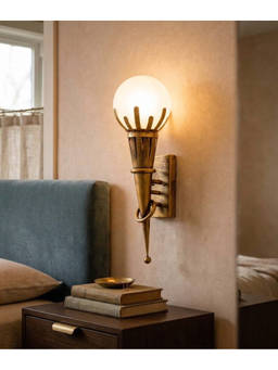 DecorativeRay - Gold Torch Style Vintage Warm Ambient Decorative Wall Light