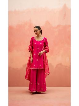 AM by Anita Mittal - Noor Pink Kurta with Sharara and Dupatta
