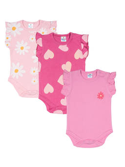 Blumbuds - Baby Girls Cotton Romper- (Pack Of 3)