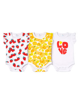 Blumbuds - Baby Girls Multi-Colour Printed Cotton Romper- (Pack Of 2)