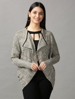 SHOWOFFFF - Womens Regular Khaki Straight Shrug