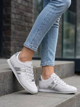 U.S. POLO ASSN. - Nemsy 3.0 Silver Lightweight Sneaker Shoes with Premium Upper