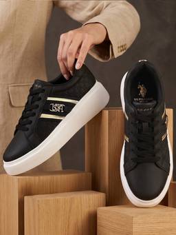 U.S. POLO ASSN. - Elowen Black Light Weight Sneaker Shoes