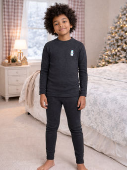 Little Surprise Box - Black Kelly Upper & Lower Body Thermal Winter Warmers (Set of 2)