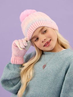 Accessorize London - Kids Girls Ombré Bobble Beanie - Multi-Color