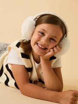 Accessorize London - Kids Girls Pearl Embellished Earmuffs - Ivory