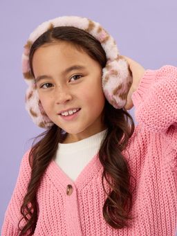 Accessorize London - Kids Girls Faux Fur Leopard Print Earmuffs - Multi-Color