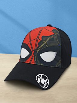 Kidsville - Official Marvel Comic Spiderman Cap For Kids Boys - Black