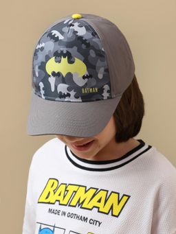 Kidsville - Official Dc Comic Batman Cap For Kids Boys - Grey