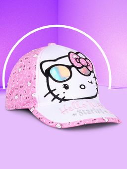 Kidsville - Official Hello Kitty Printed Caps For Girls - Pink