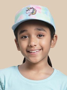 Kidsville - Unicorn Printed Caps For Girls - Multi-Color