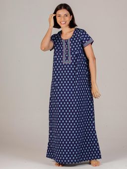 evolove - Blue Vibrant Bliss Cotton Nighty