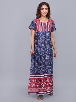 evolove - Blue Vibrant Bliss Cotton Nighty