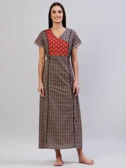 evolove - Blue Vibrant Bliss Cotton Nighty