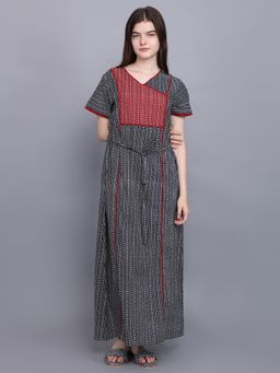 evolove - Black Vibrant Bliss Cotton Nighty