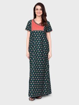 evolove - Green Vibrant Bliss Cotton Nighty