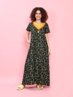 evolove - Green Vibrant Bliss Cotton Nighty