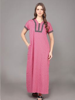 evolove - Pink Vibrant Bliss Cotton Nighty