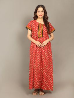 evolove - Red Vibrant Bliss Cotton Nighty