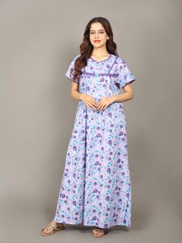 evolove - Purple Vibrant Bliss Cotton Nighty