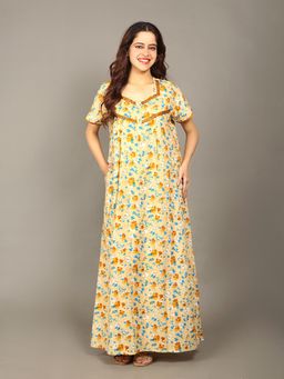 evolove - Yellow Vibrant Bliss Cotton Nighty