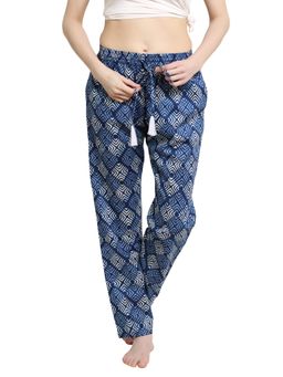 evolove - Blue Cotton Pyjama for Women
