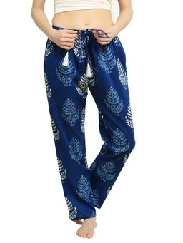 evolove - Navy Blue Cotton Pyjama for Women