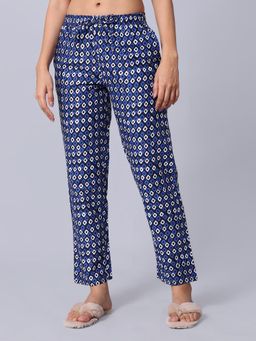 evolove - Blue Cotton Pyjama for Women