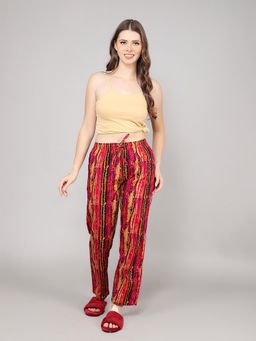 evolove - Red Cotton Pyjama for Women