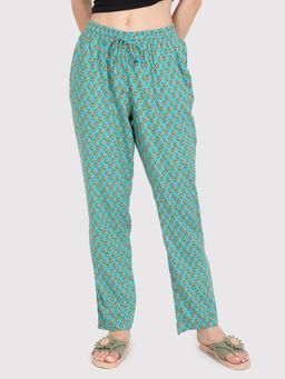 evolove - Turquoise Rayon Pyjama for Women