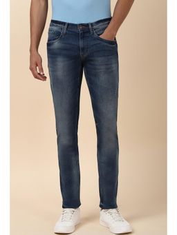 Allen Solly - Men Navy Slim Fit Mid Wash Jeans