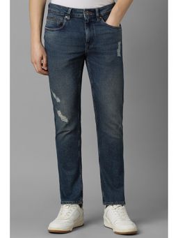 Louis Philippe - Men Navy Mid Regular Fit Jeans