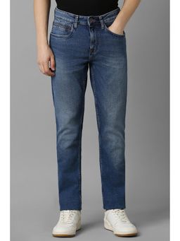 Louis Philippe - Men Navy Blue Mid Slim Fit Jeans