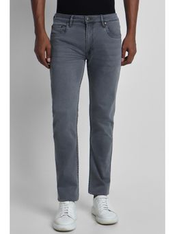 Peter England - Men Grey Mid Wash Regular Jeans