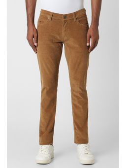 Peter England - Men Brown Dark Wash Slim Jeans