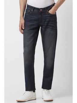 Peter England - Men Navy Dark Wash Slim Fit Jeans