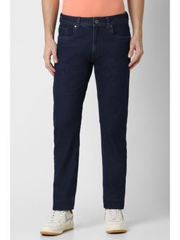 Peter England - Men Navy Dark Wash Regular Fit Jeans