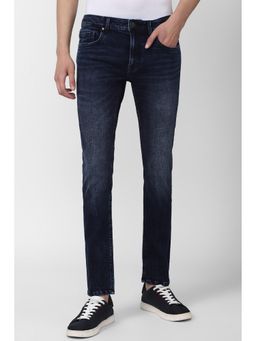 Peter England - Men Navy Dark Wash Slim Fit Jeans