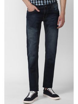 Peter England - Men Navy Dark Wash Slim Fit Jeans