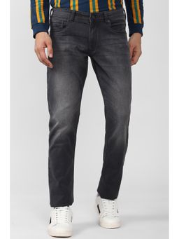 Peter England - Men Grey Dark Wash Slim Fit Jeans