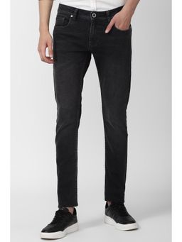 Peter England - Men Black Dark Wash Slim Fit Jeans